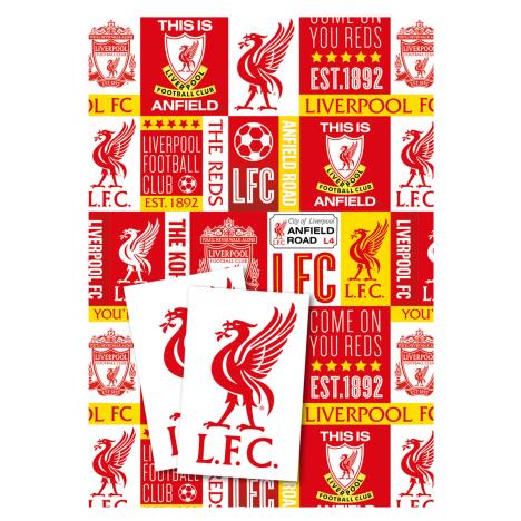 Liverpool FC Gift Wrap & Tags £2.20